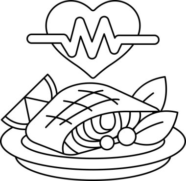 Üstünde bir kalp olan bir tabak yemek. Kalp, üzerinde 