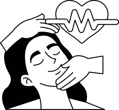 Bir erkek bir kadına masaj yaptırıyor. Adam kadının yüzünü tutuyor ve boynuna masaj yapıyor. Kadın gülümsüyor ve rahatlıyor. Rahatlık ve rahatlama kavramı