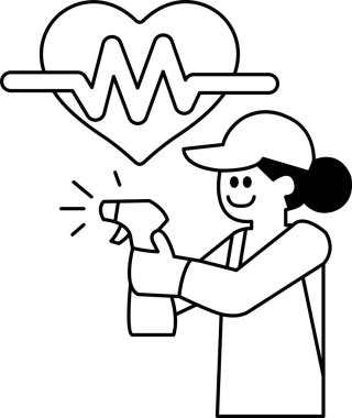 Bir kadın sprey şişesini tutuyor ve gülümsüyor. Sprey şişede 