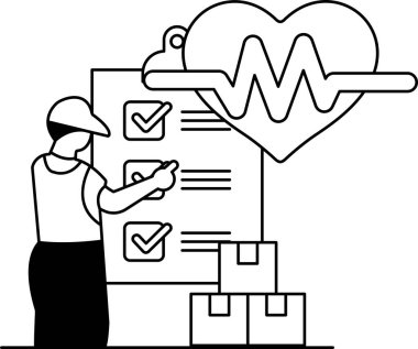 Bir adam üzerinde kalp olan beyaz bir tahtanın önünde duruyor. Tahtadaki bir kutuyu işaret ediyor.