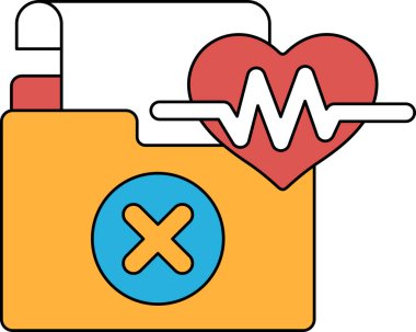 Üzerinde kalp ve x olan bir dosya. Dosya açık ve kalp klasörün üstünde.