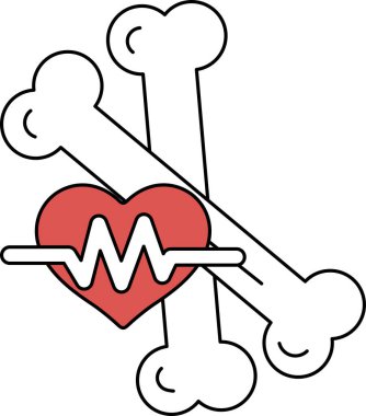 Kalp, kalp şeklinde düzenlenmiş kemikler ile çevrilidir. Kemikler beyaz ve ince ve narin görünüyor. Kalp, görüntünün odak noktasıdır.