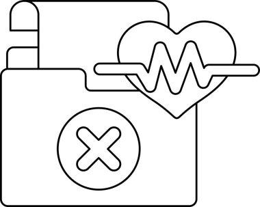 Üzerinde kalp ve x olan bir dosya. Dosya açık ve kalp klasörün üstünde.