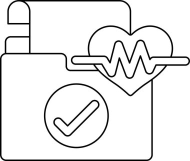 Üzerinde kalp ve işaret olan bir klasör. Dizin 