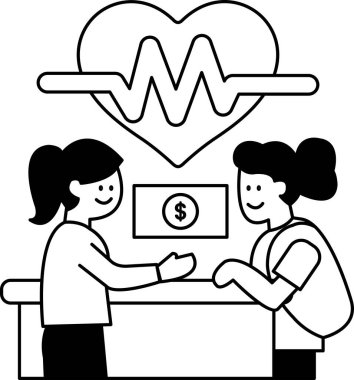 İki kadın bir masada birbirleriyle konuşuyorlar. Bir tanesinde bir dolar var.