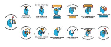 Resim, çeşitli ifade ve duygulara sahip mavi ve sarı vesikalıklardan oluşan bir koleksiyon. Vesikalıklar, her birinin farklı ifade ve ruh haliyle bir şebekeye yerleştirilmiş.