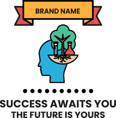 Üzerinde ağaç ve şişe olan beyaz ve siyah bir kafa resmi. Görüntünün başlığı: 