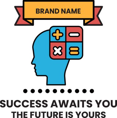 Beyni olan ve üzerinde artı işareti olan siyah ve beyaz bir kafa. Başında 