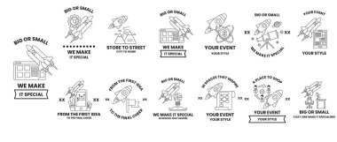 Görüntü, uçaklar ve diğer nesnelerin bir dizi siyah beyaz çizimleridir. Çizimlere eşlik eden metinde 