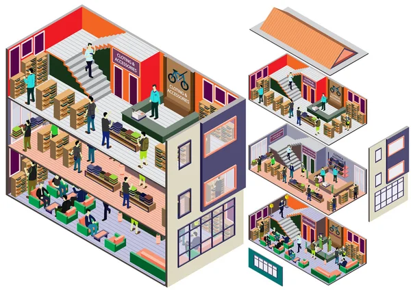 Ilustración del concepto de habitación interior gráfico info — Archivo Imágenes Vectoriales