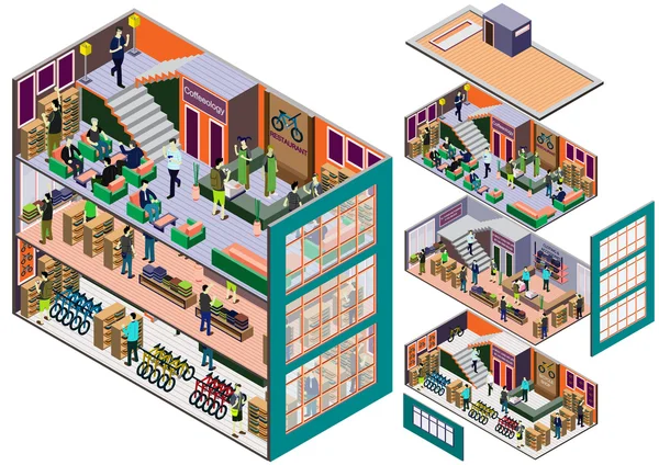 Ilustración del concepto de habitación interior gráfico info — Archivo Imágenes Vectoriales