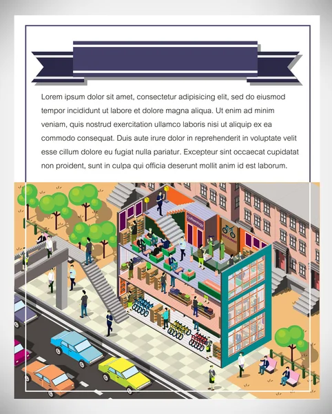 Illustration von Info Grafik Stadtkonzept — Stockvektor