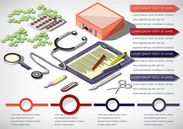 Ilustración del concepto médico infográfico — Vector de stock