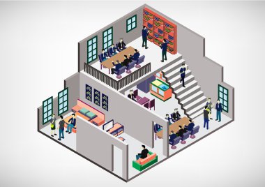 bilgi grafik iç Oda kavramı çizimi