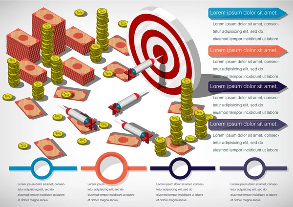 Απεικόνιση της έννοιας εξοπλισμός γραφικών χρήματα πληροφορίες — Διανυσματικό Αρχείο