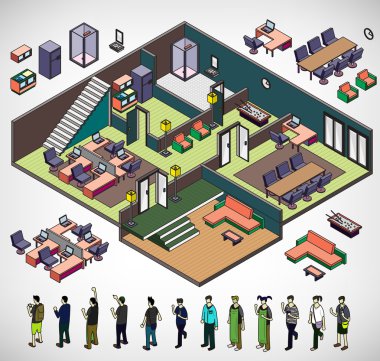 bilgi grafik iç Oda kavramı çizimi