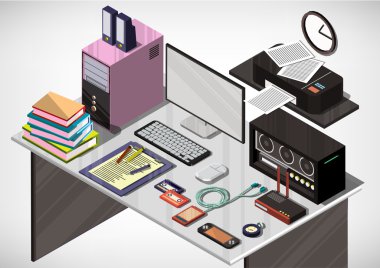 bilgi grafik iç ofis kavramı çizimi