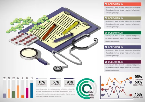 Ilustração do conceito de equipamento de dinheiro gráfico info —  Vetores de Stock