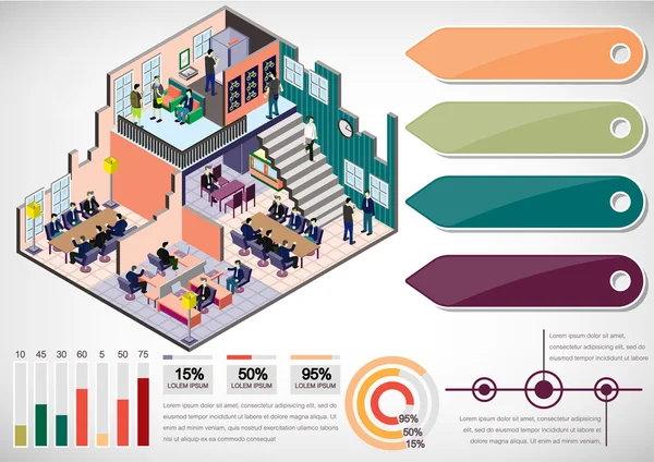 Abbildung der Infografik Raumkonzept — Stockvektor