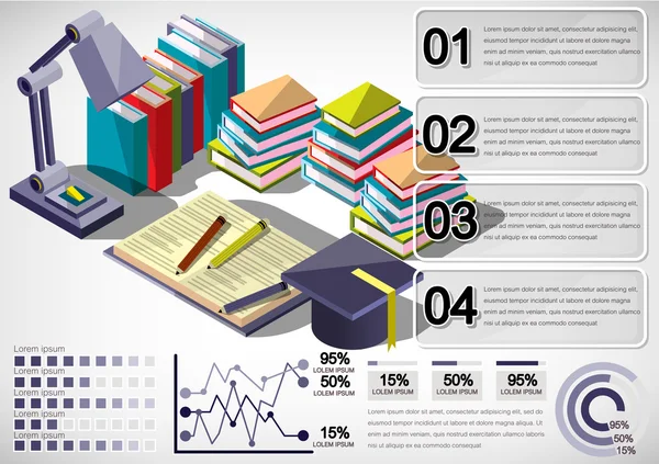 Infographic 교육 개념의 삽화 — 스톡 벡터