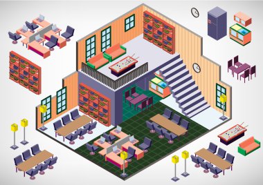 bilgi grafik iç Oda kavramı çizimi