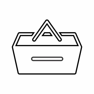 Lunch Basket 'in Vektör Grafiği - Satır Biçimi - Logo ögesi çizimi. Sembol tasarımı. Renkli koleksiyon. Düzenlenebilir vuruş