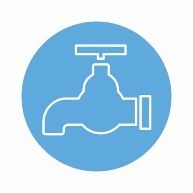 Tap - Mavi Tek Renk Biçiminin Vektör Grafiği