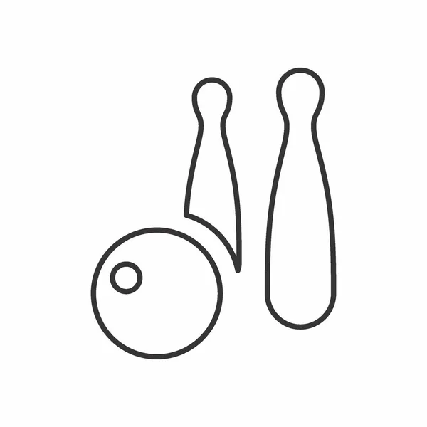 Vector Graphic Bowling Line Style Illustration Design Εικονίδιο Για Mobile — Διανυσματικό Αρχείο