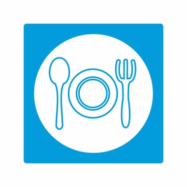 Akşam Yemeğinin Vektör Grafiği - Beyaz Ay Stili - basit bir çizim. Düzenlenebilir felç. Tasarım şablonu vektörü. Tasarım biçimi tasarımı. Vektör grafik illüstrasyonu