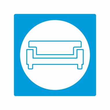 İki Koltuğun Vektör Grafiği - Beyaz Ay Biçimi - basit bir illüstrasyon. Düzenlenebilir felç. Tasarım şablonu vektörü. Tasarım biçimi tasarımı. Vektör grafik illüstrasyonu