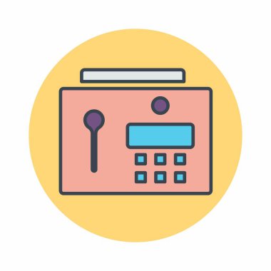 Kapı Güvenlik Kilidi 'nin Vektör Grafiği - Renk Eşi Biçimi - basit bir illüstrasyon. Düzenlenebilir felç. Tasarım şablonu vektörü. Tasarım biçimi tasarımı. Vektör grafik illüstrasyonu