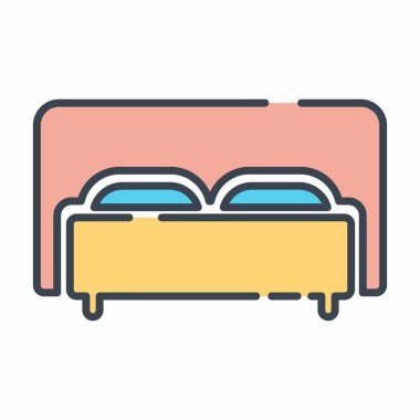 Yatak Çizgisi Kesim Biçiminin Vektör Grafiği - basit bir illüstrasyon. Düzenlenebilir felç. Tasarım şablonu vektörü. Tasarım biçimi tasarımı. Vektör grafik illüstrasyonu