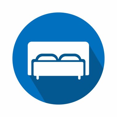 Yatak Düz Stil 'in Vektör Grafiği - basit illüstrasyon. Düzenlenebilir felç. Tasarım şablonu vektörü. Tasarım biçimi tasarımı. Vektör grafik illüstrasyonu