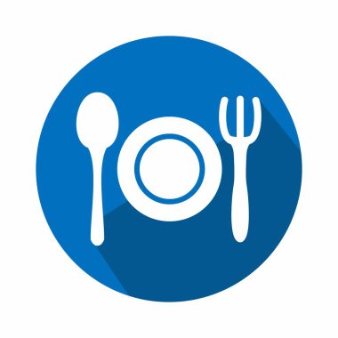 Akşam Yemeğinin Vektör Grafiği - Düz Stil - basit illüstrasyon. Düzenlenebilir felç. Tasarım şablonu vektörü. Tasarım biçimi tasarımı. Vektör grafik illüstrasyonu