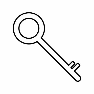 Anahtar - Satır Biçiminin Vektör Grafiği - basit illüstrasyon. Düzenlenebilir felç. Tasarım şablonu vektörü. Tasarım biçimi tasarımı. Vektör grafik illüstrasyonu