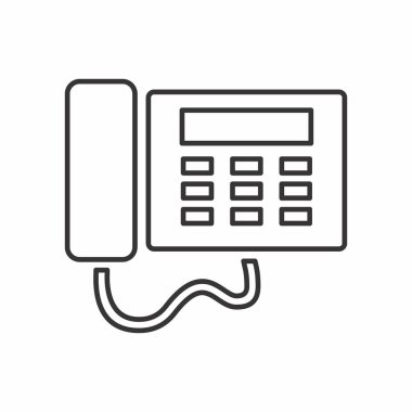 Telefonun Vektör Grafiği - Satır Biçimi - basit illüstrasyon. Düzenlenebilir felç. Tasarım şablonu vektörü. Tasarım biçimi tasarımı. Vektör grafik illüstrasyonu