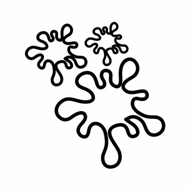 Boya Mürekkebi - Satır Biçimi Simgesi - Basit illüstrasyon. Düzenlenebilir felç. Tasarım şablonu vektörü. Tasarım biçimi tasarımı. Vektör grafik illüstrasyonu