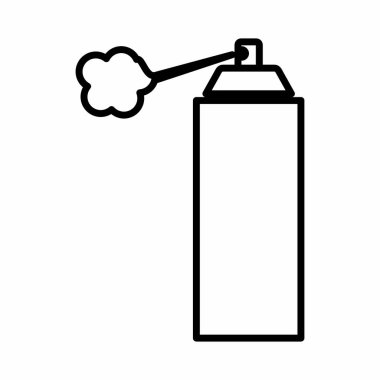 Sprey Boyasının Simge Vektörü - Satır Biçimi - basit illüstrasyon. Düzenlenebilir felç. Tasarım şablonu vektörü. Tasarım biçimi tasarımı. Vektör grafik illüstrasyonu