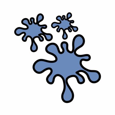 Boya Mürekkebinin Simge Vektörü - Koyu Mavi Biçim - basit bir illüstrasyon. Düzenlenebilir felç. Tasarım şablonu vektörü. Tasarım biçimi tasarımı. Vektör grafik illüstrasyonu