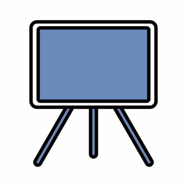 Brandanın Simge Vektörü - Koyu Mavi Biçim - basit bir illüstrasyon. Düzenlenebilir felç. Tasarım şablonu vektörü. Tasarım biçimi tasarımı. Vektör grafik illüstrasyonu