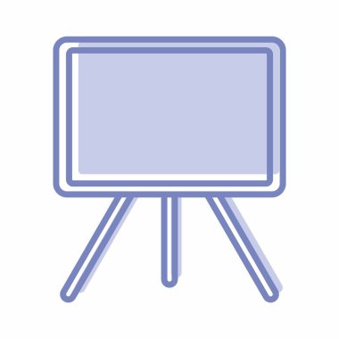 Tuval Simge Vektörü - Mavi İkizler Biçimi - basit bir illüstrasyon. Düzenlenebilir felç. Tasarım şablonu vektörü. Tasarım biçimi tasarımı. Vektör grafik illüstrasyonu