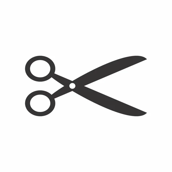 Icon Vector Scissors Black Style Einfache Illustration Essbarer Schlaganfall Designvorlage — Stockvektor
