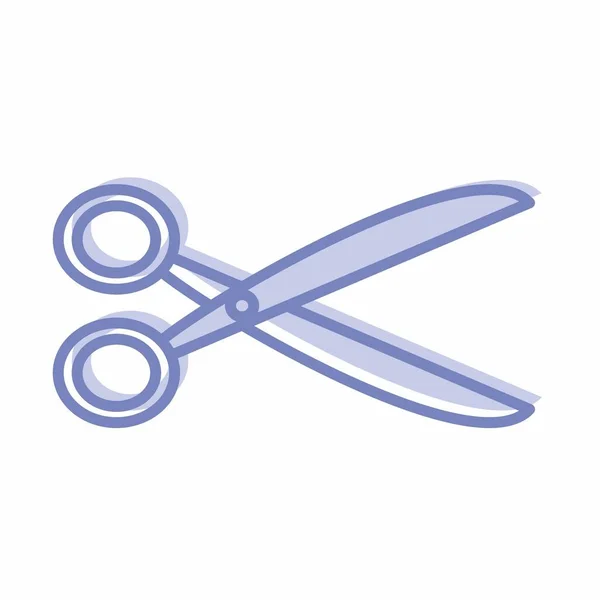 Icon Vector Scissors Blue Twins Style Jednoduchá Ilustrace Upravitelná Mrtvice — Stockový vektor