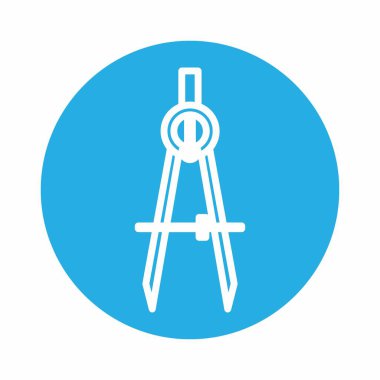 Ölçüm Teriminin Simge Vektörü - Mavi Tek Renk Biçimi - basit illüstrasyon. Düzenlenebilir felç. Tasarım şablonu vektörü. Tasarım biçimi tasarımı. Vektör grafik illüstrasyonu