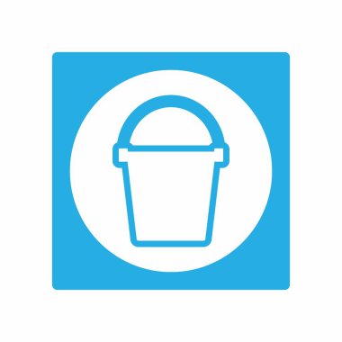 Mürekkep Kovası 'nın Simge Vektörü - Beyaz Ay Biçimi - basit illüstrasyon. Düzenlenebilir felç. Tasarım şablonu vektörü. Tasarım biçimi tasarımı. Vektör grafik illüstrasyonu