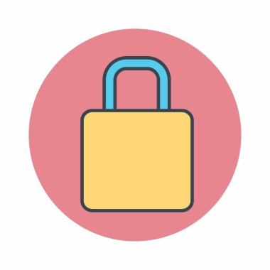 Güvenli Vektör Grafiği - Renk Eşi Biçimi - basit bir illüstrasyon. Düzenlenebilir felç. Tasarım şablonu vektörü. Tasarım biçimi tasarımı. Vektör grafik illüstrasyonu