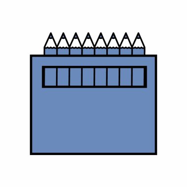 Renk Kutusunun Simge Vektörü - Koyu Mavi Biçim - basit bir illüstrasyon. Düzenlenebilir felç. Tasarım şablonu vektörü. Tasarım biçimi tasarımı. Vektör grafik illüstrasyonu