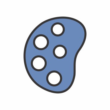 Renk Paleti 'nin Simge Vektörü Bölüm 2 - Koyu Mavi Biçim - basit illüstrasyon. Düzenlenebilir felç. Tasarım şablonu vektörü. Tasarım biçimi tasarımı. Vektör grafik illüstrasyonu