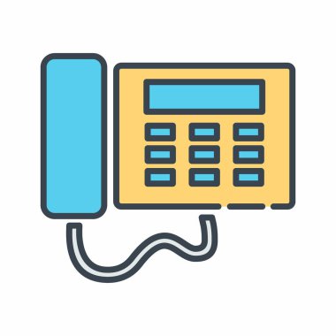 Telefonun Vektör Grafiği - Hat Kesimi Biçimi - basit bir illüstrasyon. Düzenlenebilir felç. Tasarım şablonu vektörü. Tasarım biçimi tasarımı. Vektör grafik illüstrasyonu