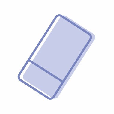 Silginin Simge Vektörü - Mavi İkizler Biçimi - basit bir illüstrasyon. Düzenlenebilir felç. Tasarım şablonu vektörü. Tasarım biçimi tasarımı. Vektör grafik illüstrasyonu